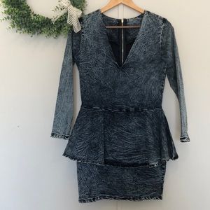 Vintage Acid Wash Stretchy Jean Dress